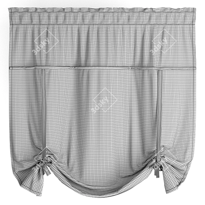 Elegant Roman Blinds 3D model image 3