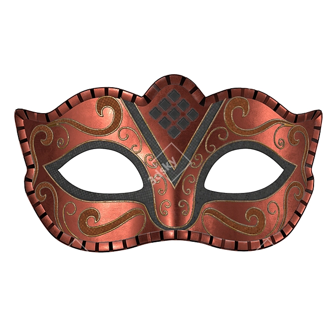 Festive Carnival Mask 3D model image 1