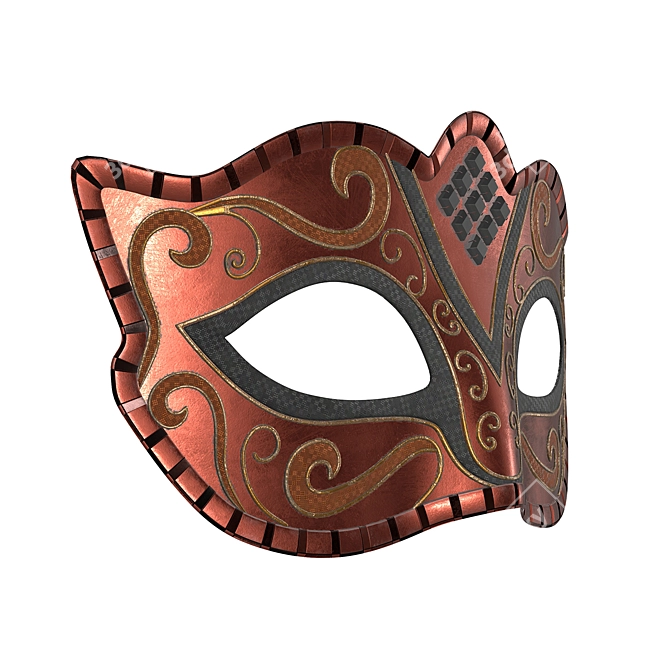 Festive Carnival Mask 3D model image 2