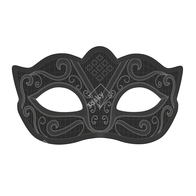 Festive Carnival Mask 3D model image 3