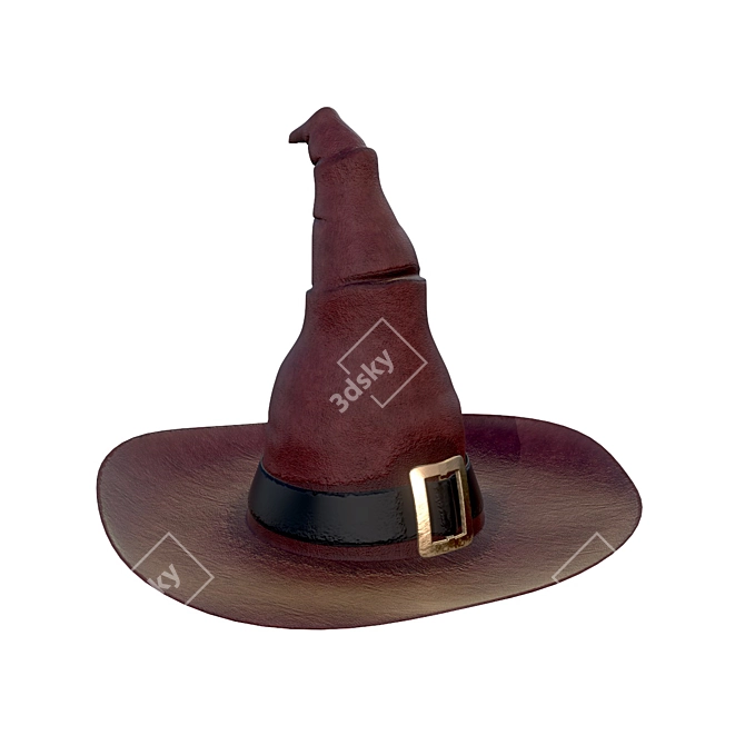 Mystic Witch Hat: Hauntingly Exquisite! 3D model image 1