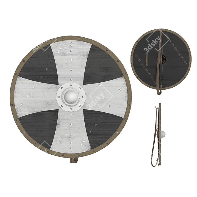 Viking Shield 2: Authentic Design 3D model image 1