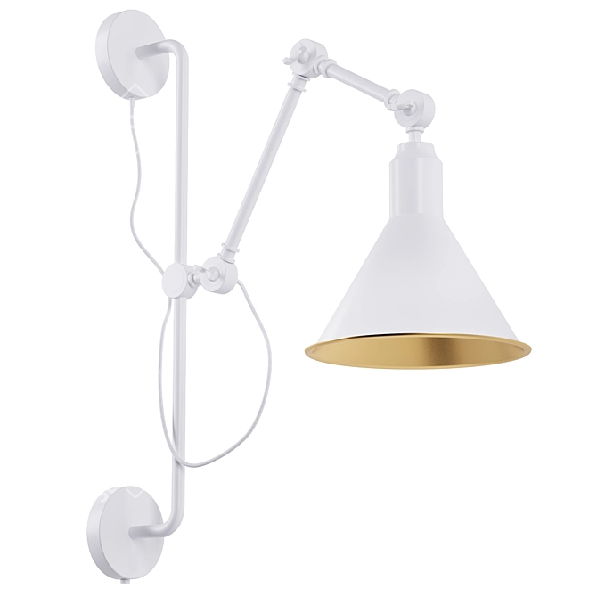 Modern Buco Long Wall Lamp 3D model image 2