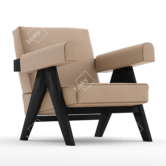 Cassina Capitol Armchair: 3ds MAX + Vray 3D model image 1