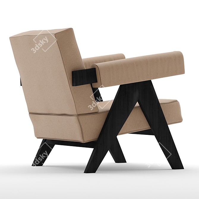 Cassina Capitol Armchair: 3ds MAX + Vray 3D model image 2