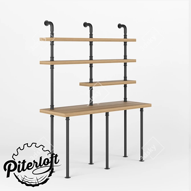 Chamfered Tube Table 3D model image 1