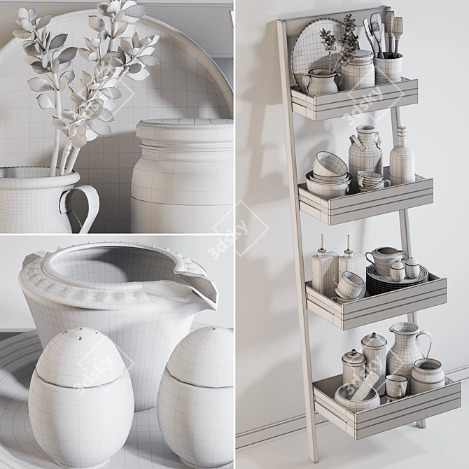 Kitchen Essentials 23-Piece Set 3D model image 3