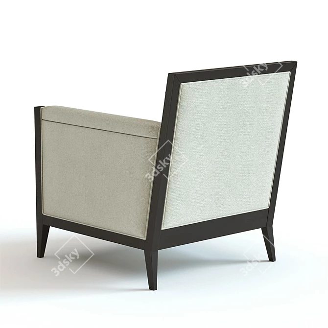 Sleek Bradley Armchair: 3D Model 3D model image 3