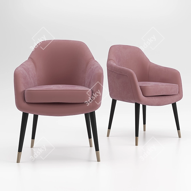 Modern Elegance: Bernadette Dining Chair 3D model image 1
