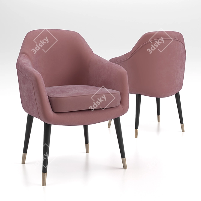 Modern Elegance: Bernadette Dining Chair 3D model image 2