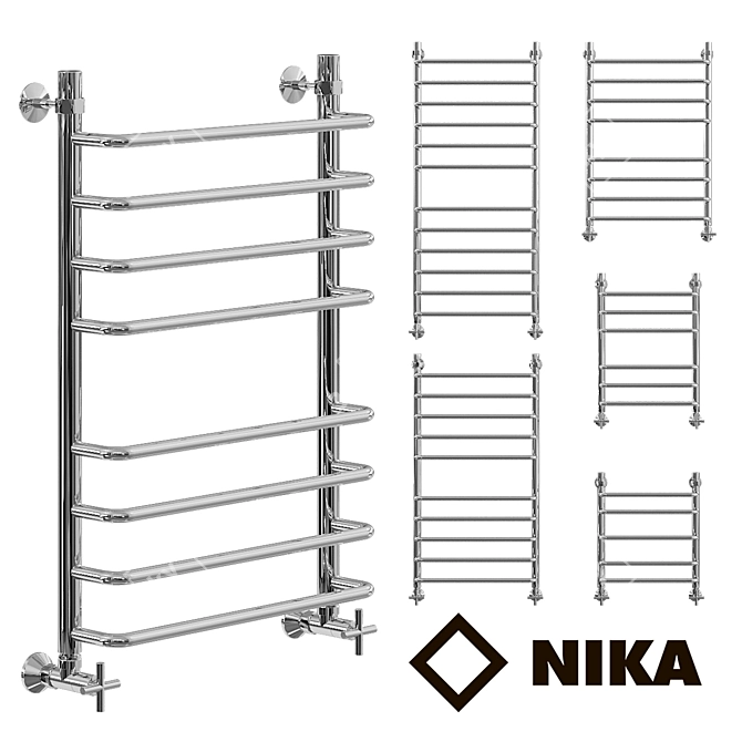 OM Heated Towel Rail: Stylish and Customizable 3D model image 1