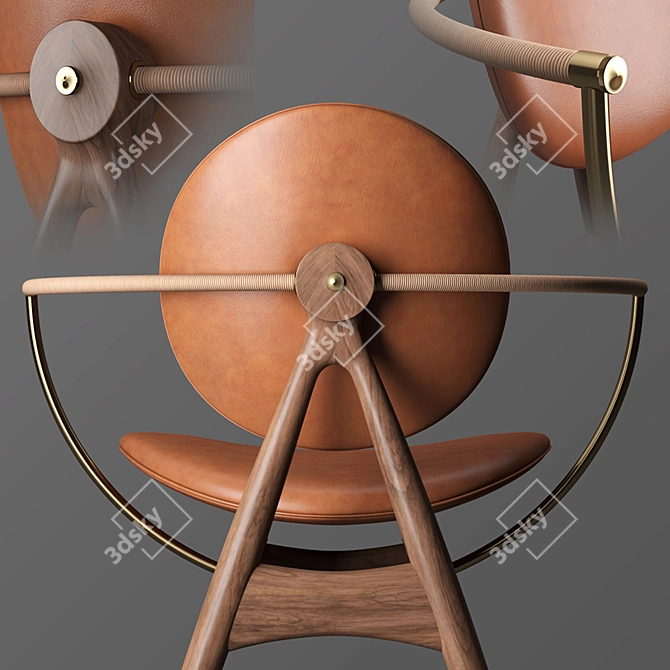 Elegant Armchair for Stylish Dining 3D model image 2