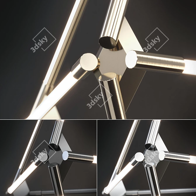 Sleek Modular Lighting System 3D model image 2