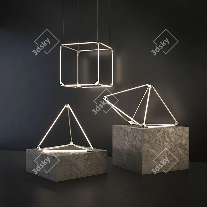 Sleek Modular Lighting System 3D model image 3