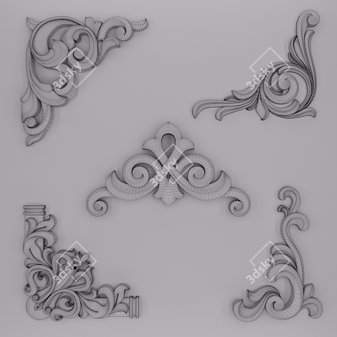 3D TrimOrnaments Pack 3D model image 2