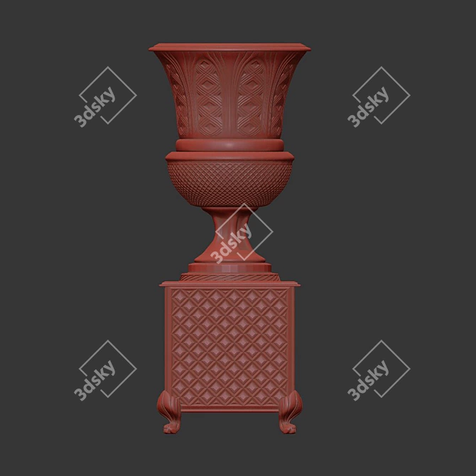 Elegant Crystal Keepsake Jar 3D model image 2