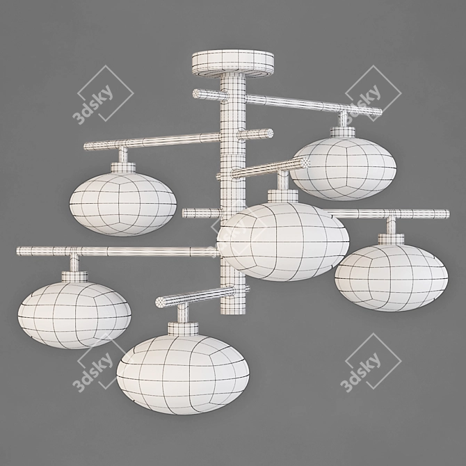 Elegant Italux Fiorenzo Ceiling Lamp 3D model image 2