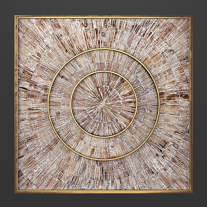 Vintage Wood Wall Panel 3D model image 1