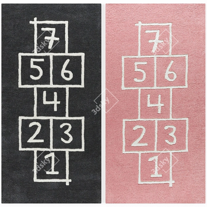 Kid's Playtime: Hopscotch Set 3D model image 1