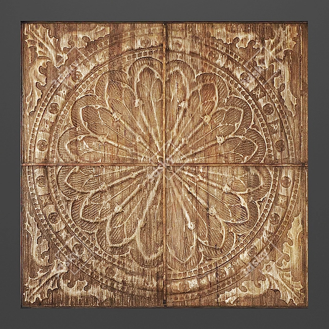 Wood Wall Panel by Billy Moon 3D model image 1