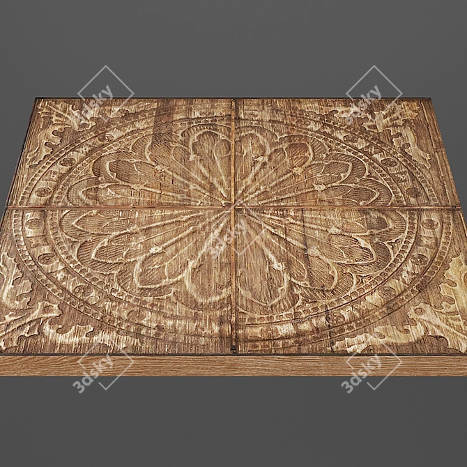 Wood Wall Panel by Billy Moon 3D model image 3