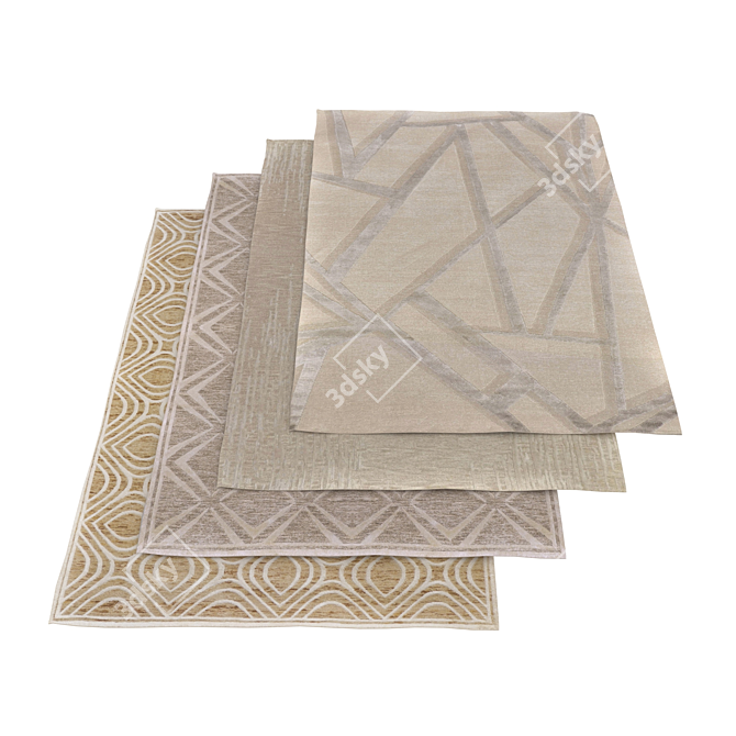 Ansy Rodas Carpets Set - High-Quality Collection 3D model image 1