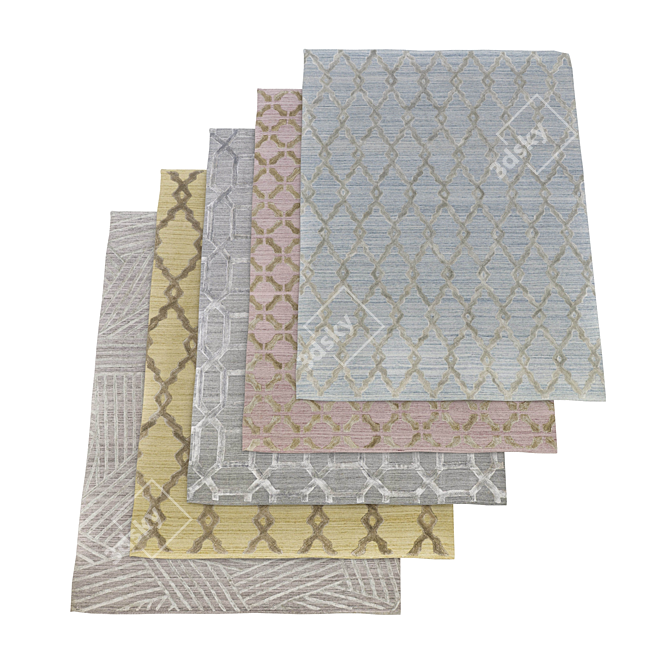 Ansy VILEN Collection Carpets Set 3D model image 1