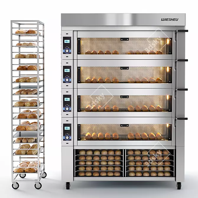 WIESHEU EBO 128 M Convection Oven 3D model image 4