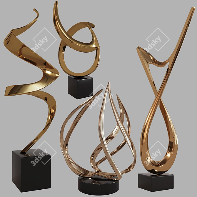 Dynamic Fireball Sculpture Award 3D model image 1