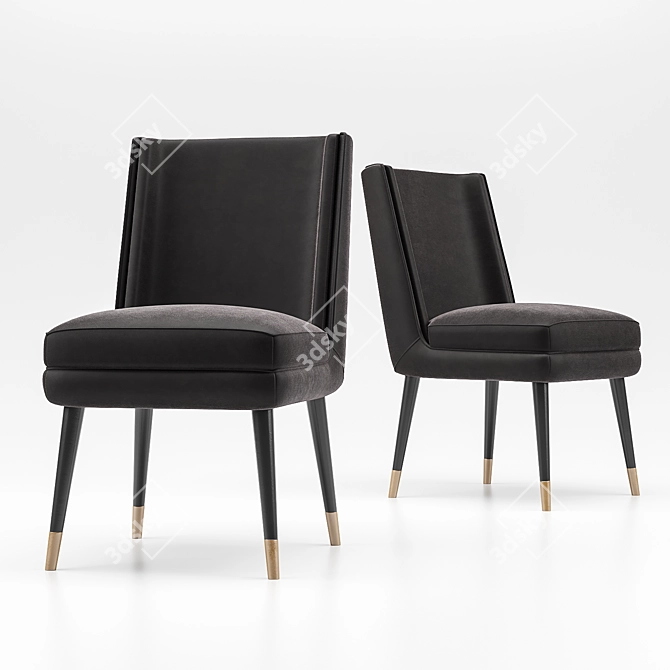 Elegant Diana Chair: Feminine Refinement 3D model image 1