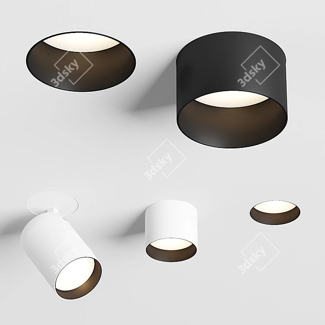 Sleek Round Lighting: Xal Move It 45 & 85 3D model image 1