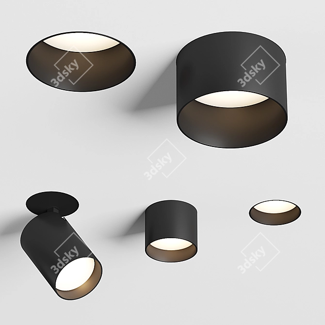Sleek Round Lighting: Xal Move It 45 & 85 3D model image 2