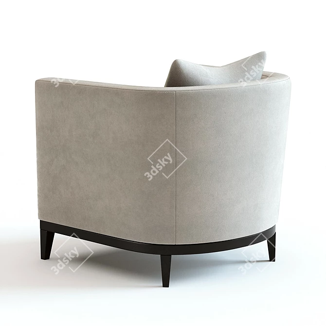 Sleek Linnell Armchair: 3D Model 3D model image 3