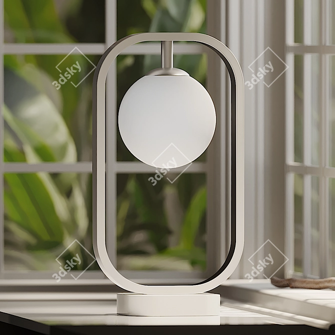 Avola Silver Gold Table Lamp 3D model image 3