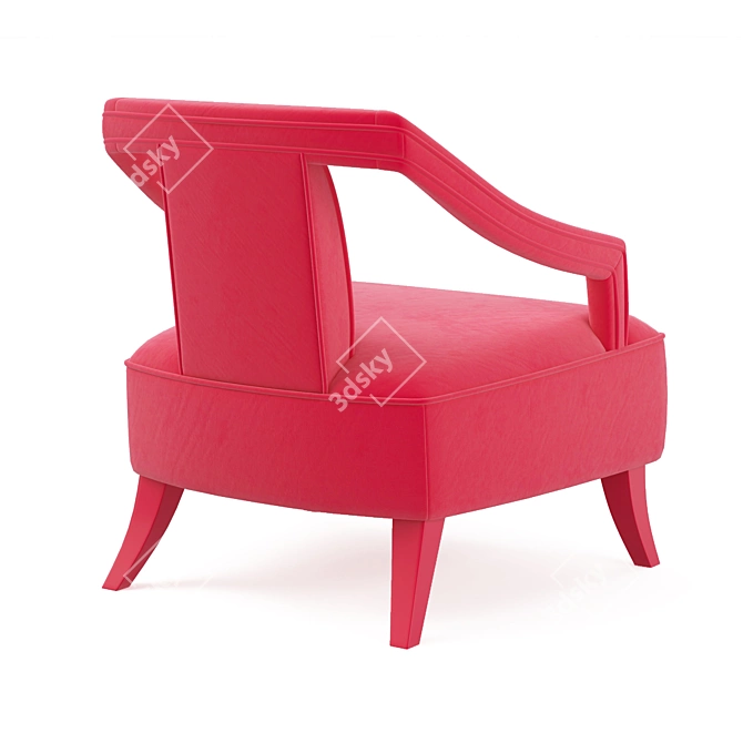 Elegant Munna Corset Armchair: Luxurious Comfort for Your Home 3D model image 2