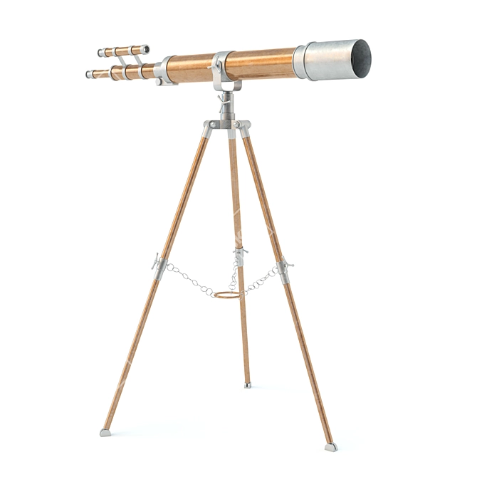 Classic Vintage Telescope - Explore the Universe 3D model image 1