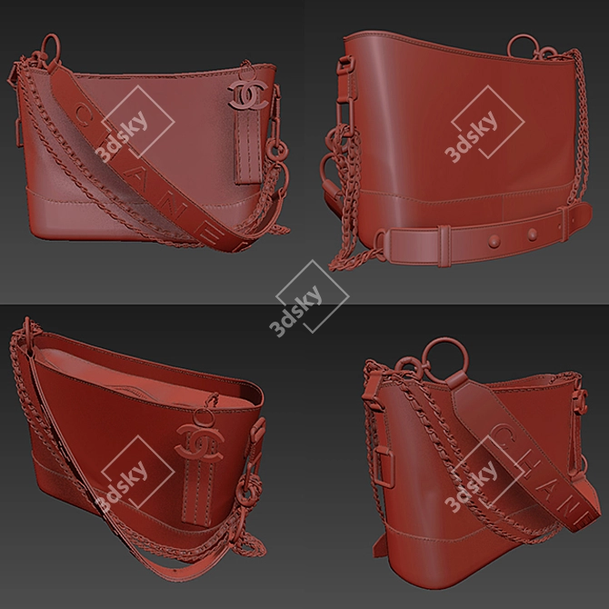 CHANEL GABRIELLE Small Hobo Bag 3D model image 3