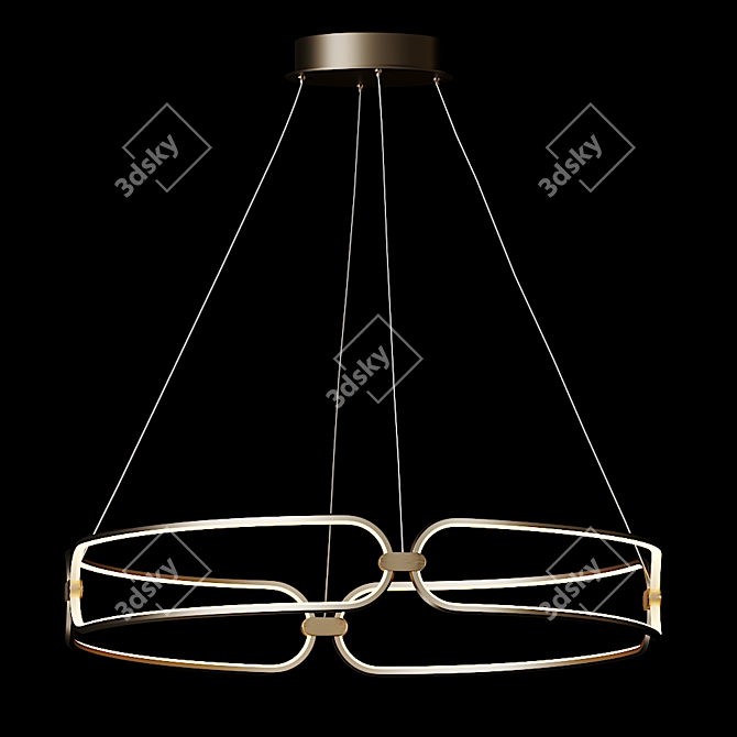 Sleek Chain Pendant Light - Maytoni Modern 3D model image 2