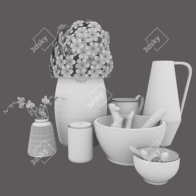 Vibrant Spring Decor Set 3D model image 3