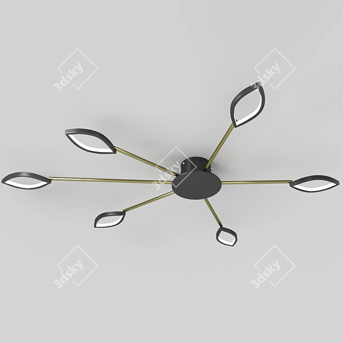 Daggry Modern Metal Ceiling Chandelier 3D model image 1