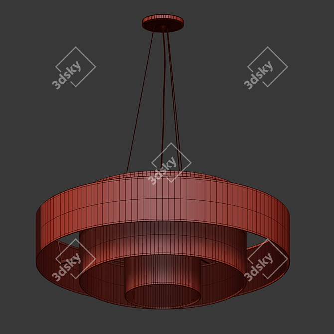 Ocher Cloud Pendant: Sleek & Stylish Lighting 3D model image 2