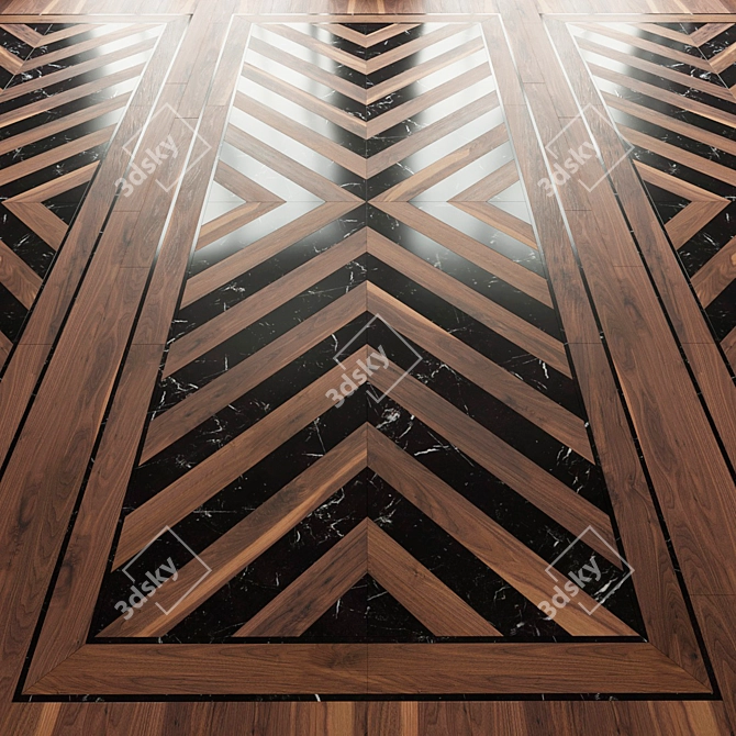 Ebony & Co Chevron Parquet 3D model image 1