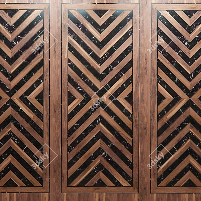 Ebony & Co Chevron Parquet 3D model image 2