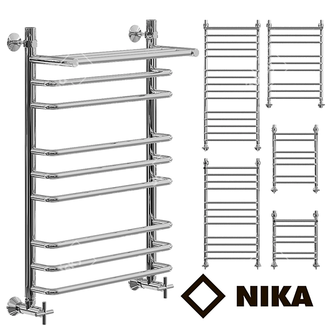 Nick L90 (g2) VP Heated Towel Rail 3D model image 1