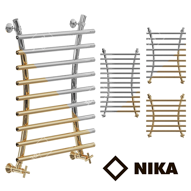 Nike LB8 Heated Towel Rail: Stylish and Versatile 3D model image 1