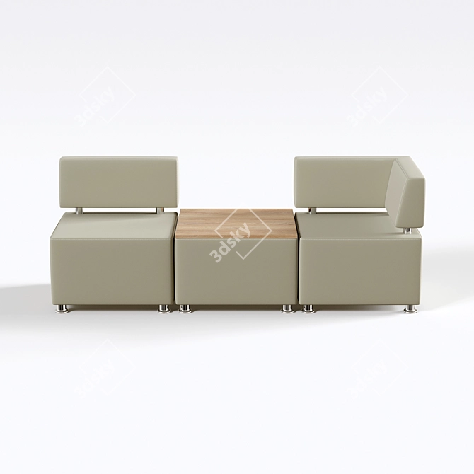 Malta 2-Seater Sofa: Stylish and Compact 3D model image 2