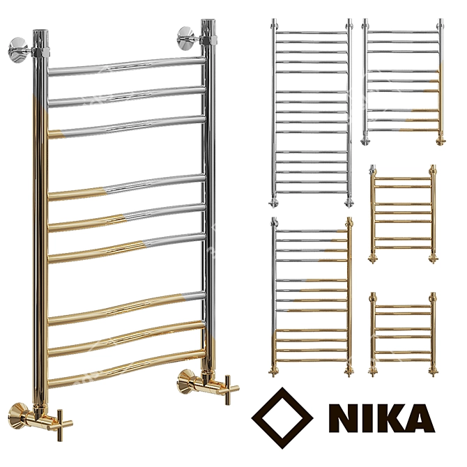 Luxury Heated Towel Rail by Nike LV 3D model image 1