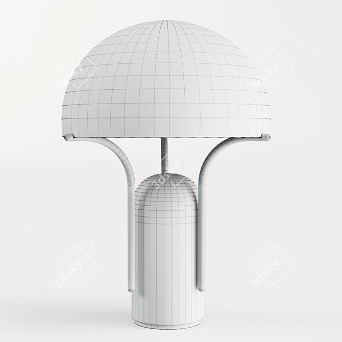 Sleek Affinity Dome Table Lamp 3D model image 3