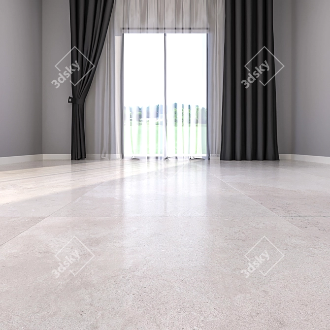 HD Marble Floor: Stunning Textures & Realistic Material 3D model image 2