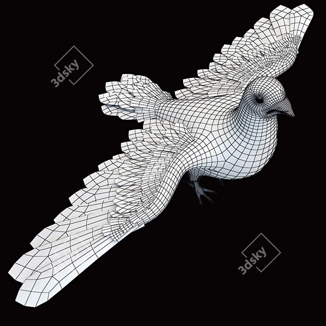 Vray Fur Pigeon: Realistic and Detailed 3D model image 2